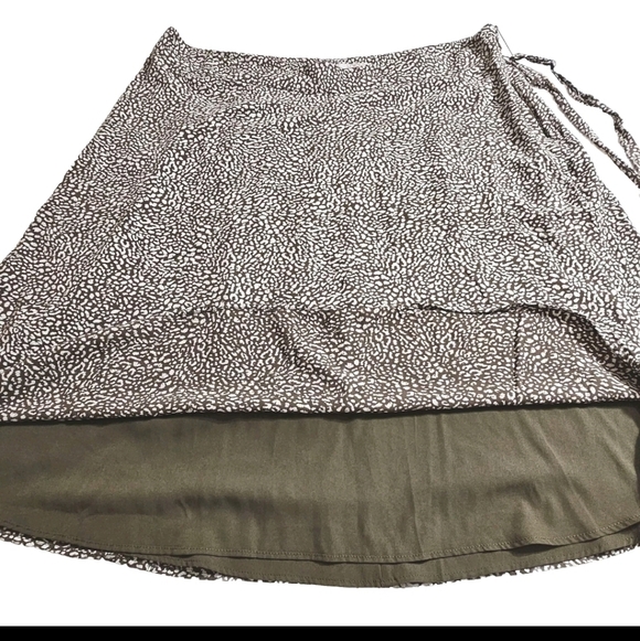 Leopard Cheetah A Line Animal Print Casual Office Work Career Mini Skirt Size 16 - Picture 2 of 6